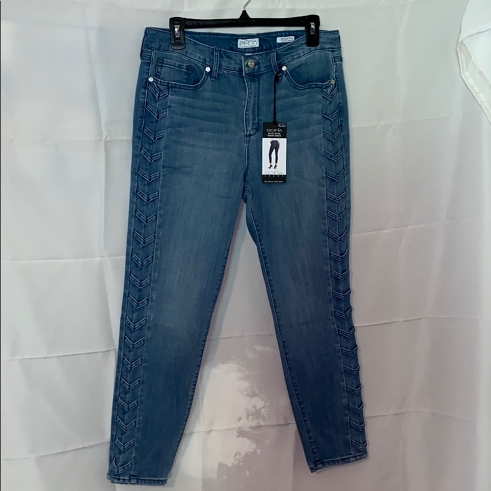 Sofía Skinny Midrise Ankle Womens Denim Jeans sz14